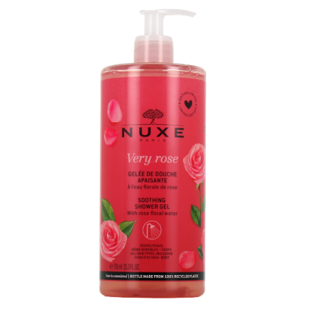 Gelée de Douche Apaisante - Very Rose - Nuxe - 750 ml