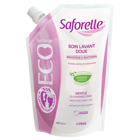 Recharge Eco - Soin Lavant Doux - Irritations & Quotidien - Saforelle - 400 ml