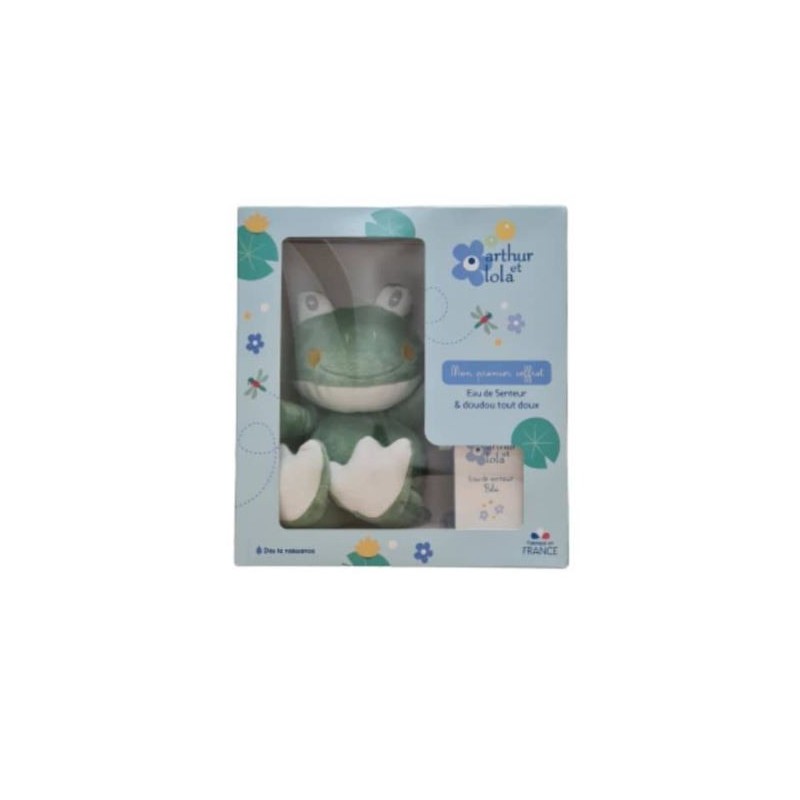 Coffret Eau de Senteur Bébé + doudou grenouille - Arthur et Lola - 50ml