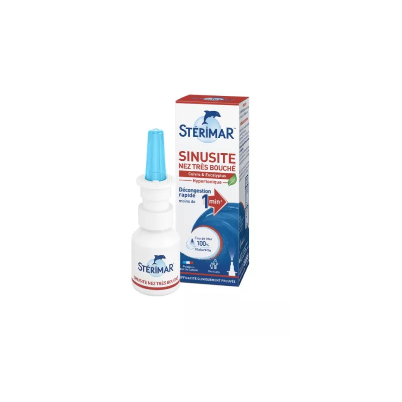  Spray Nasal - Nez Très Bouché - Eucalyptus & Eau de Mer - Stérimar - 20ml - Stérimar