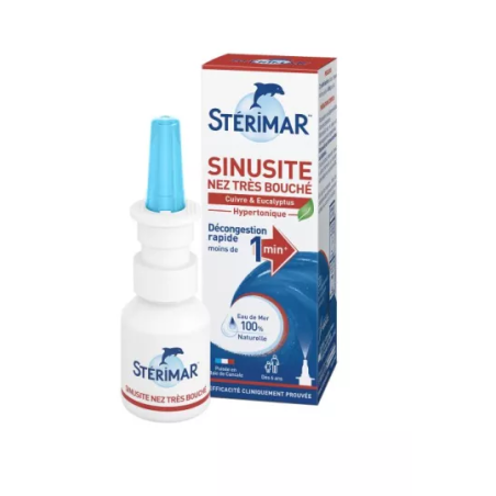  Spray Nasal - Nez Très Bouché - Eucalyptus & Eau de Mer - Stérimar - 20ml - Stérimar