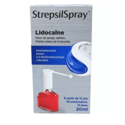 StrepsilSpray Maux De Gorge Collutoire A La Lidocaine, 20ml