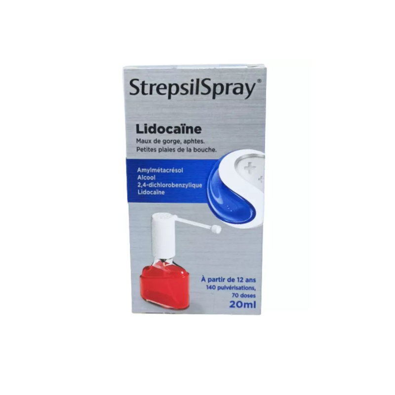 StrepsilSpray Maux De Gorge Collutoire A La Lidocaine, 20ml