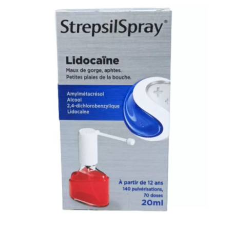 StrepsilSpray Maux De Gorge Collutoire A La Lidocaine, 20ml