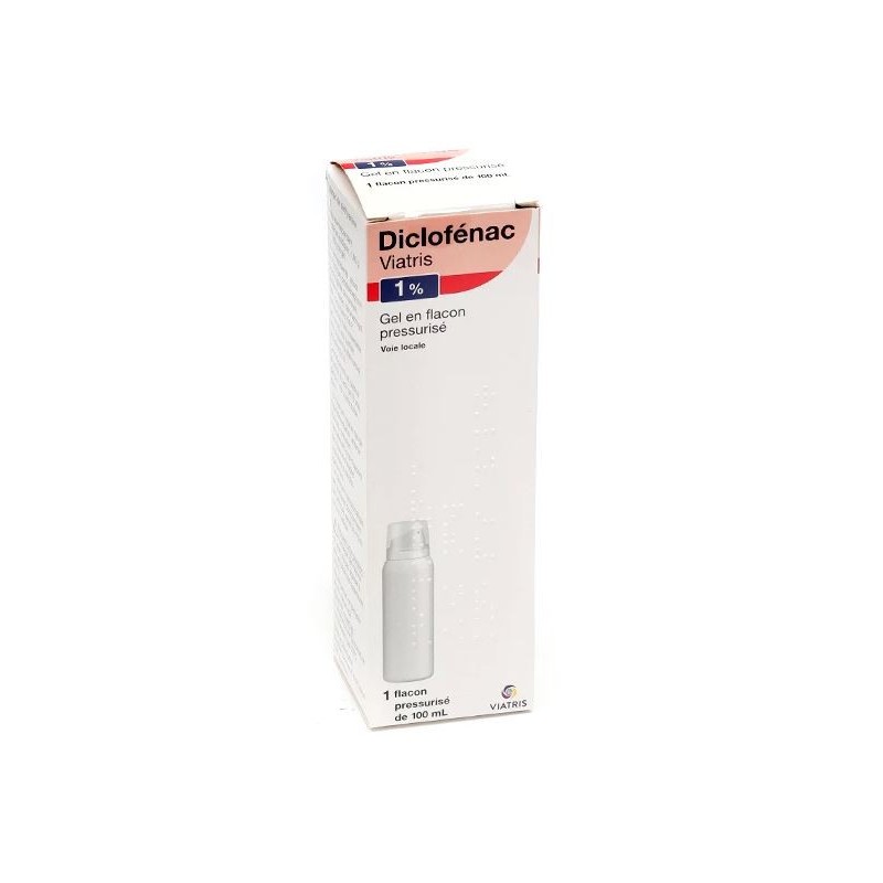 Diclofenac Viatris 1%, Diclofenac, Pressurised pump bottle, 100g