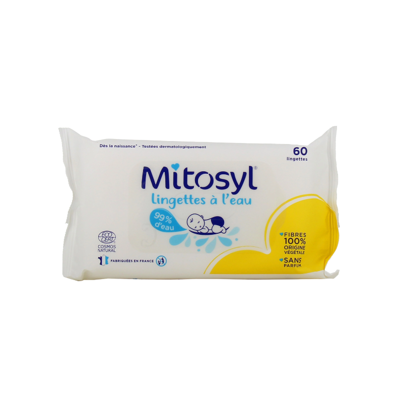 Lingettes à L'eau - Mitosyl - 60 lingettes