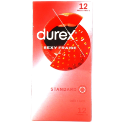 Sexy Strawberry Condoms - Standard - Durex - 12 Condoms