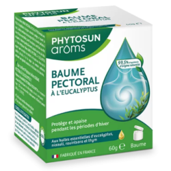 Baume Pectoral à l'Eucalyptus - Protège et apaise - Phytosun Arôms - 60g