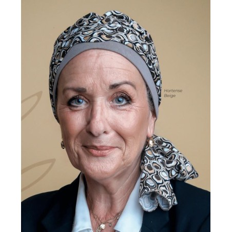 Hortense Beige Turban Hat