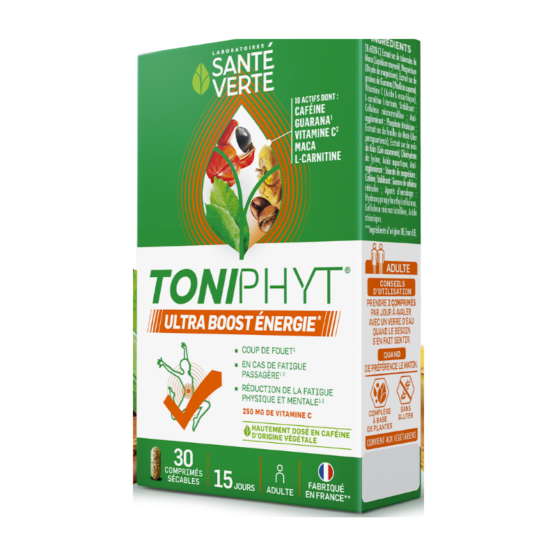 Toniphyt - Ultra Boost Energie - Santé Verte - 30 comprimés