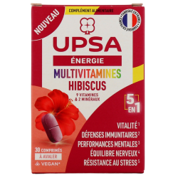 UPSA Energie - Multivitamines Hibiscus - 30 comprimés