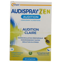 AudisprayZen - Clear Hearing - Buzzing & Whistling - Cooper - 60 tablets