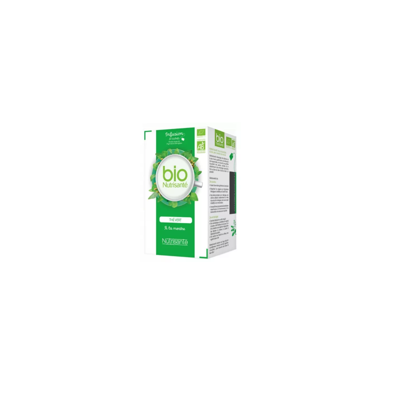 Infusion Bio Thé Vert Menthe - Nutrisanté - 20 Sachets