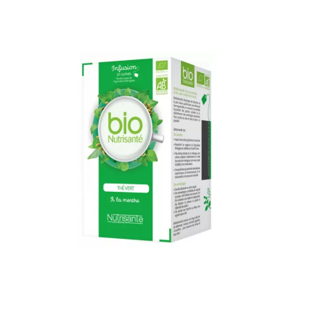 Infusion Bio Thé Vert Menthe - Nutrisanté - 20 Sachets