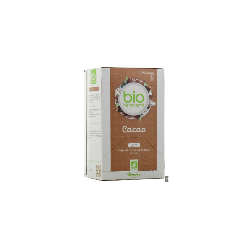 Infusion Bio Cacao Zen - Nutrisanté - 20 Sachets
