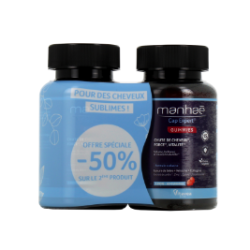 Cap Expert - Chute de Cheveux - Force & Vitalité - Manhaé - 60 Gummies Lot de 2