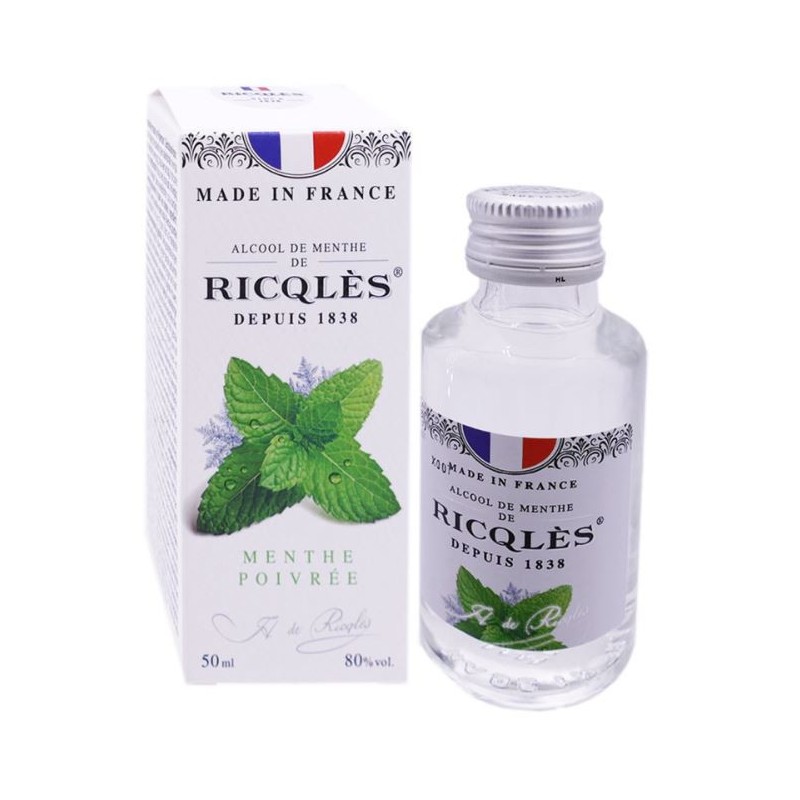 Flacon d'Alcool de Menthe RICQLES, 50 ml
