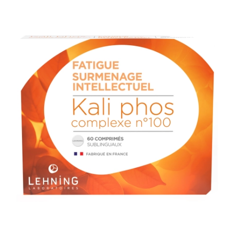 Kali Phos - Complex n°100 - Intellectual overwork, fatigue - Lehning - 60 Tablets