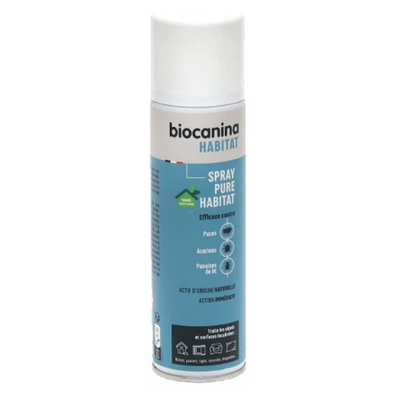 Spray Pure Habitat - Puces, Acariens, Punaises de Lit - Biocanina - 200 ml