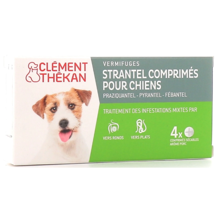 Strantel Tablets - Round & Flat Dewormers - Clément Thékan - 4 tablets