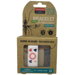Bracelet Anti-moustiques Junior - Toutes Zones - Manouka - 1 Bracelet Rechargeable