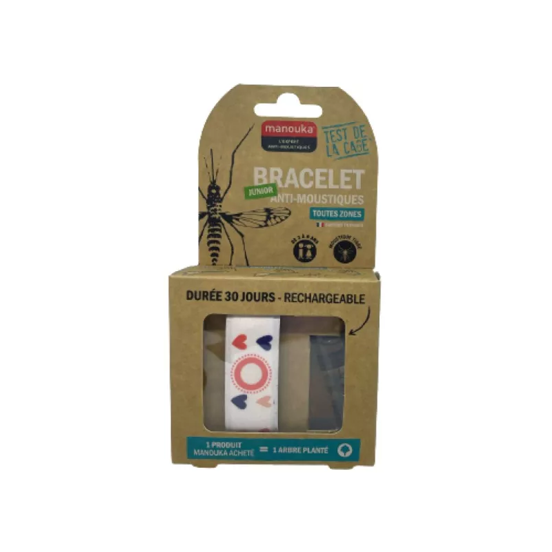 Junior Mosquito Repellent Bracelet - All Zones - Manouka - 1 Rechargeable Bracelet