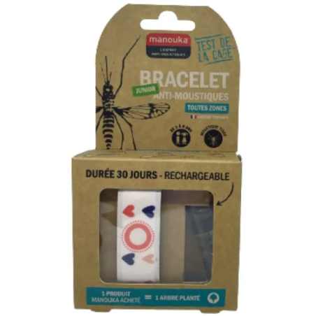 Bracelet Anti-moustiques Junior - Toutes Zones - Manouka - 1 Bracelet Rechargeable