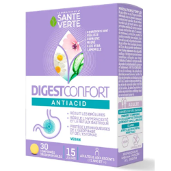 DigestConfort Antiacid - Brûlures, Acidité - Santé Verte - 30 comprimés Orodispersibles