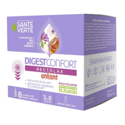 DigestConfort Rectolax Child - Stool Evacuation - Santé Verte - 6 Microenema Cannulas