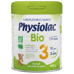 Physiolac Bio 3 - 10 mois à 3 ans - Gilbert - 800g