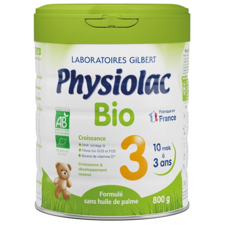 Physiolac Bio 3 - 10 months to 3 years - Gilbert - 800g