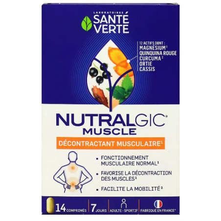 Nutralgic Muscles - Décontractant Musculaire - Santé Verte - 14 Comprimés