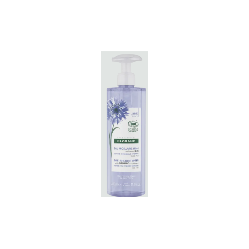 3 in 1 Micellar Water - Organic Cornflower - Klorane - 400 ml