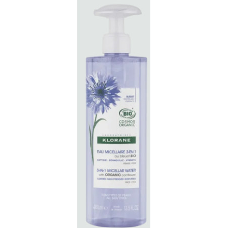 3 in 1 Micellar Water - Organic Cornflower - Klorane - 400 ml