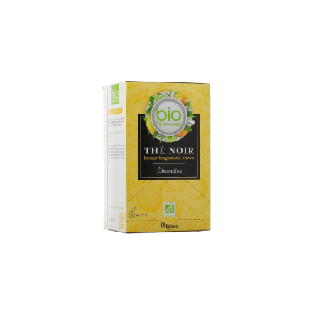 Organic Black Tea Elimination Bergamot Lemon - Nutrisanté - 20 Sachets