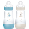 Biberon Bio Easy Start - Anti-colique - 2+ Mois - MAM - 2x260 ml
