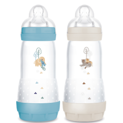Easy Start Organic Baby Bottle - Anti-colic - 4+ Months - MAM - 2x320 ml