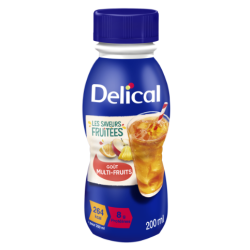  Boisson fruitée - Goût Multifruits - Délical - 4 x 200ml - Picot