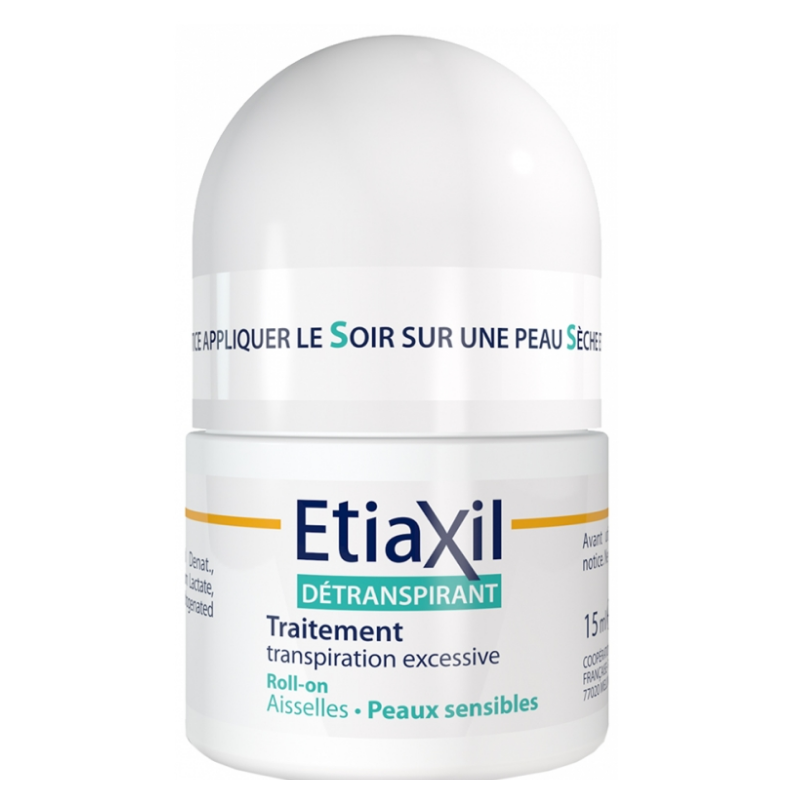 Traitement Transpiration Excessive - Détranspirant - Etiaxil - 15 ml
