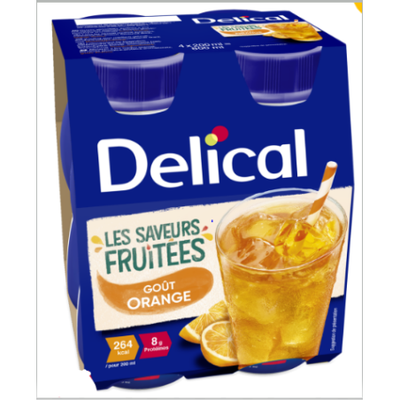 Fruity drink - Orange flavour - Délical - 4 x 200ml