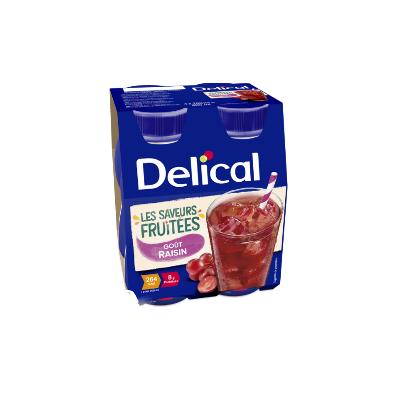 Fruity drink - Grape flavour - Délical - 4 x 200ml - Picot