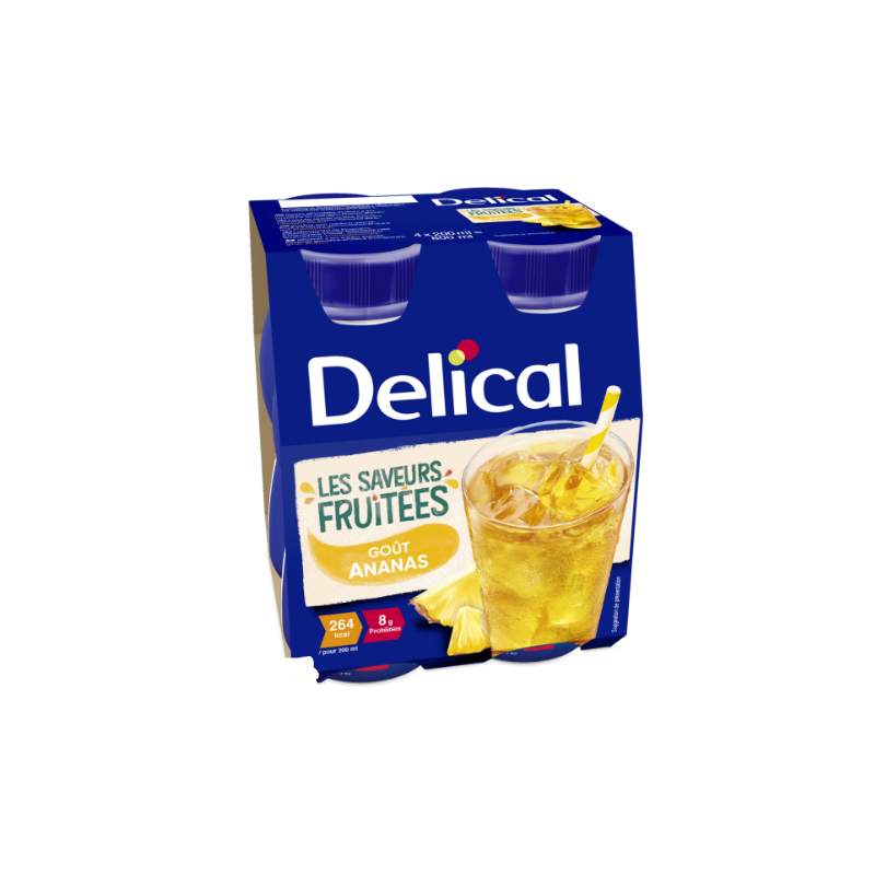 Fruity drink - Pineapple flavour - Délical - 4 x 200ml
