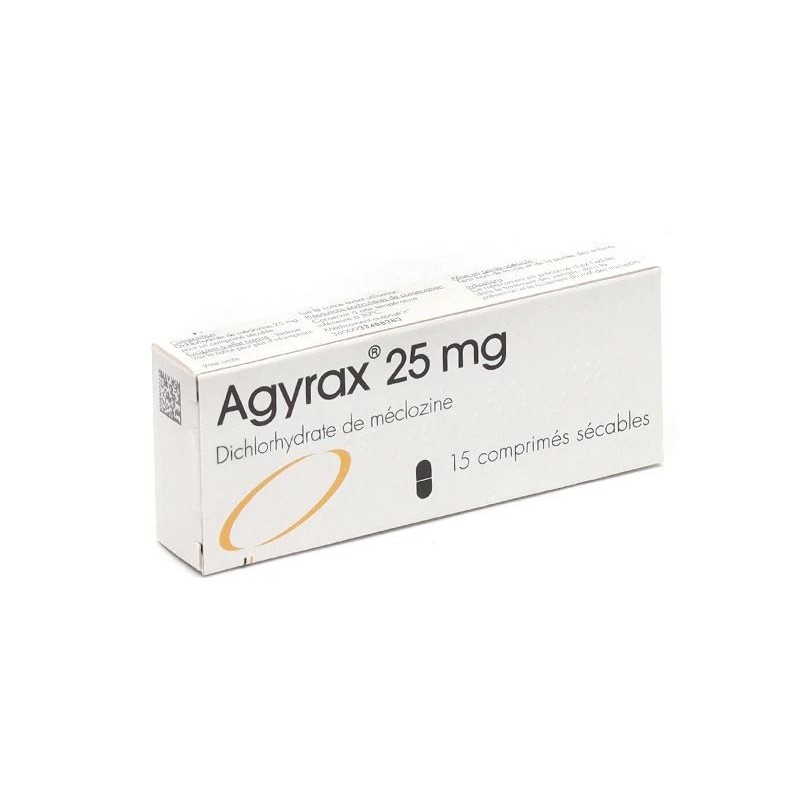 Agyrax 25 mg Breakable Tablets – to treat dizziness and travel sickness – Pack of 15 Agyrax