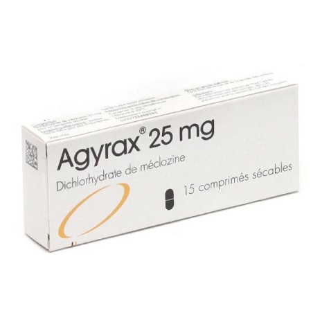 Agyrax 25 mg Breakable Tablets – to treat dizziness and travel sickness – Pack of 15 Agyrax