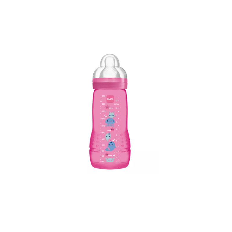 Biberon Mam 2°Age +6 Mois - Rose jungle, 330ml