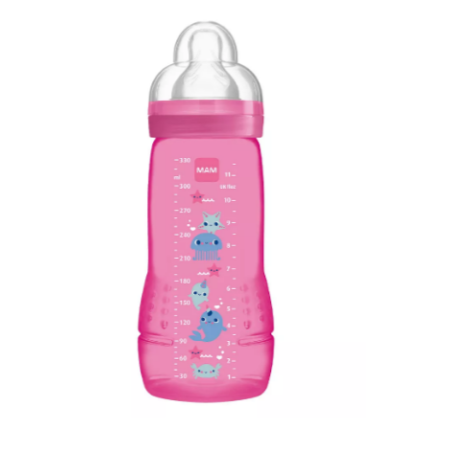 Mam Baby Bottle 2°Age +6 Months - Rose jungle - 330ml Mam
