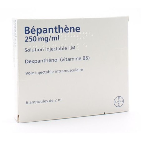 Bepanthen, 500mg, Dexpanthenol, 6 2ml vials, Injectable solution Bayer