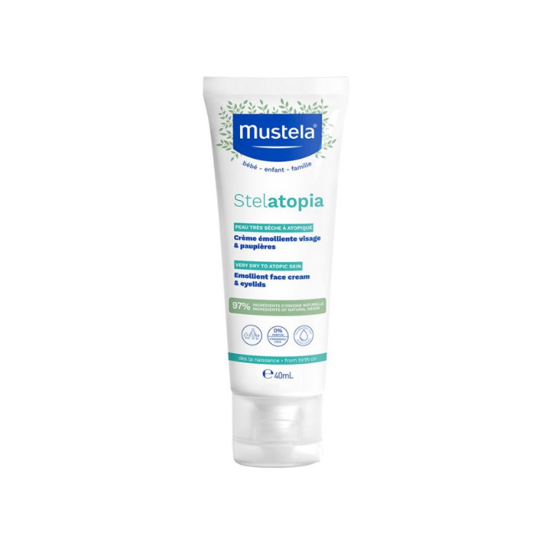 Crème Emolliente Visage & Paupières - Hydrate & Protège - Mustela - 40 ml