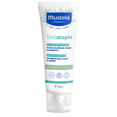Emollient Face & Eyelid Cream - Hydrate & Protect - Mustela - 40 ml