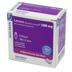 Levure 100 mg - Saccharomyces Boulardii - Biogaran - 20 sachets